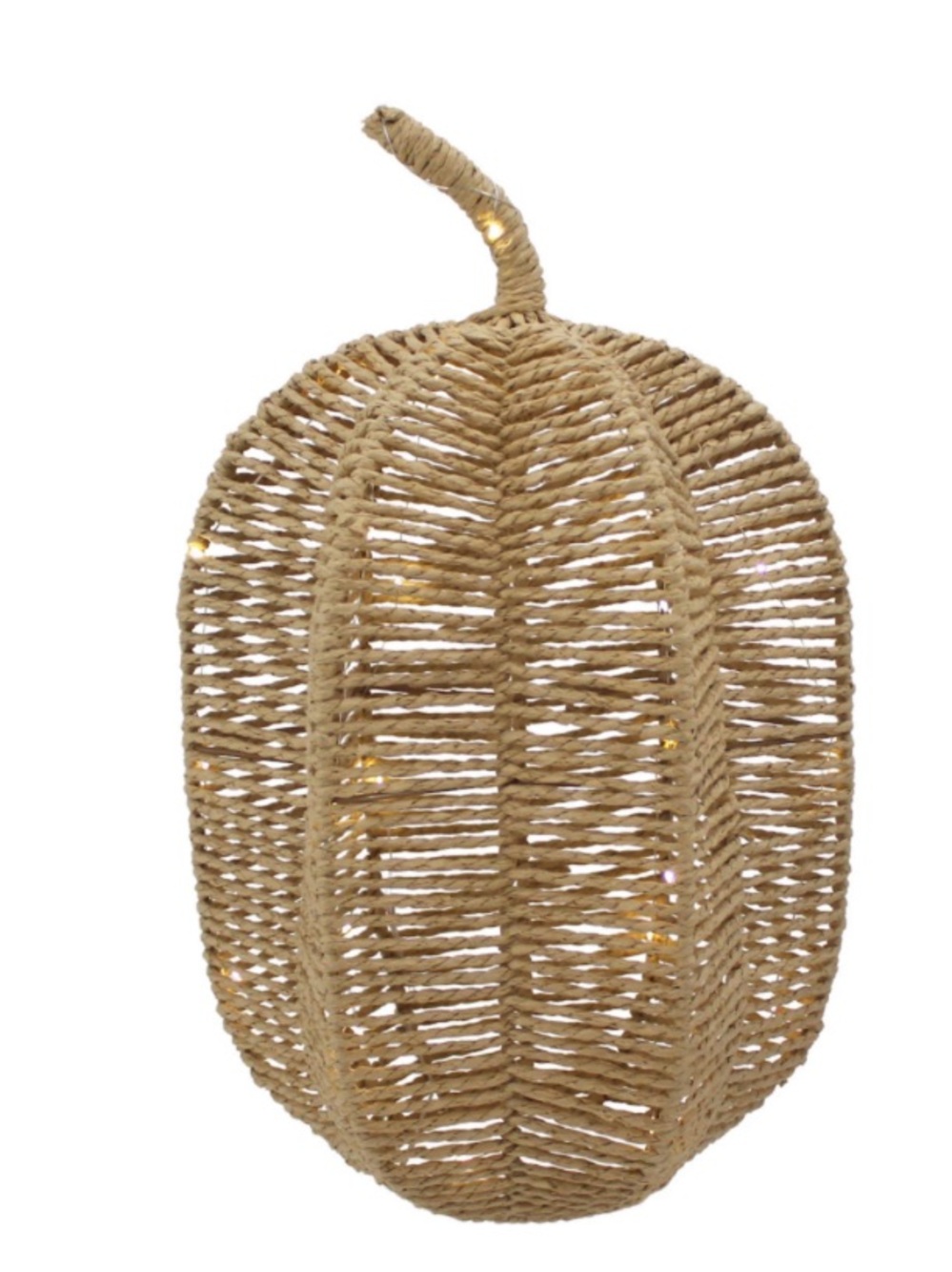 CELEBRATE TOGETHER NWT Fall LED Wicker Pumpkin Table Decor -16”